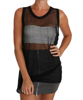 Dolce & Gabbana Black Mesh Transparent Blouse T-shirt -   -  Dolce & Gabbana.
